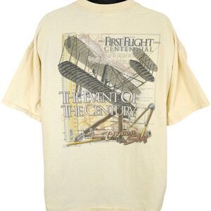 Kitty Hawk Wright Flyer T Shirt Mens Size 3XL Vintage Y2K First Flight